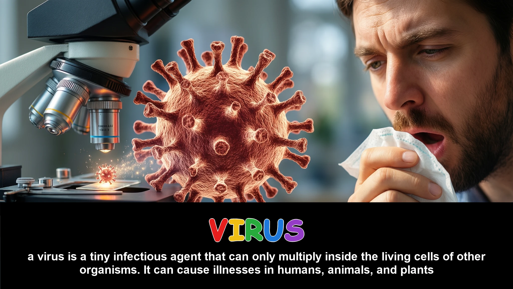 English Illustration for virus